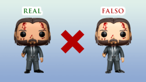 capa funko pop original x falso