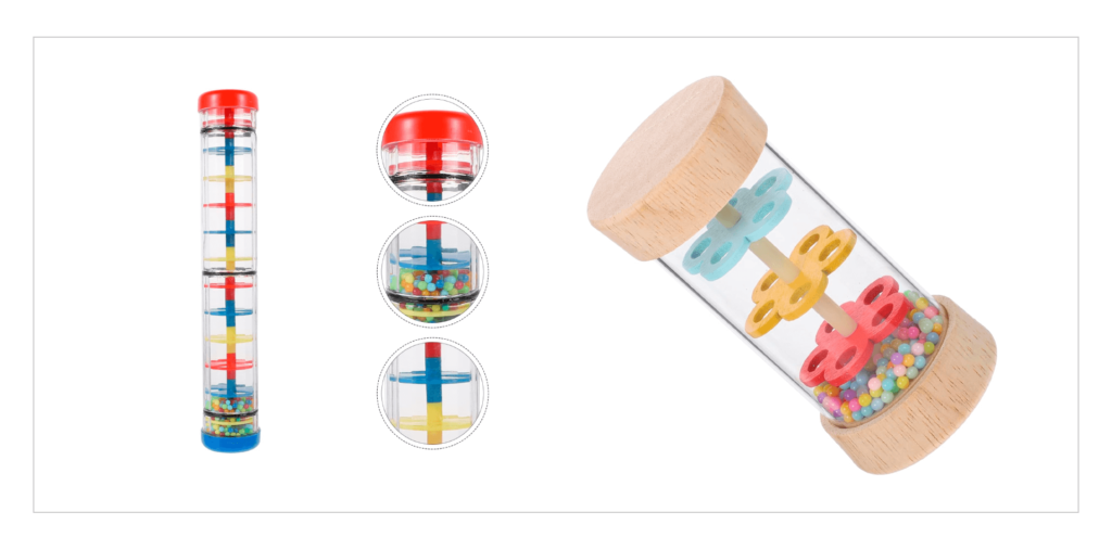 Brinquedo com som de chuva