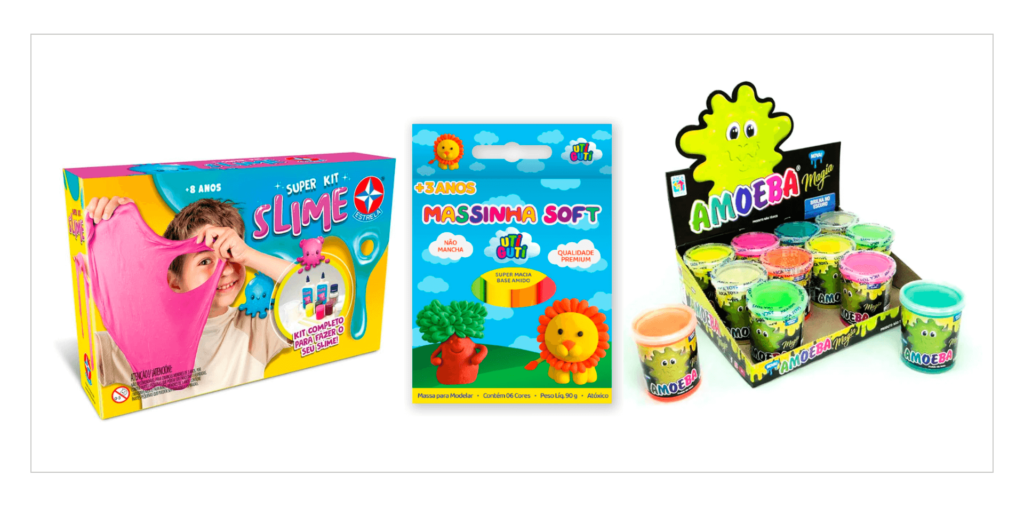 slimes e amoeba brinquedos