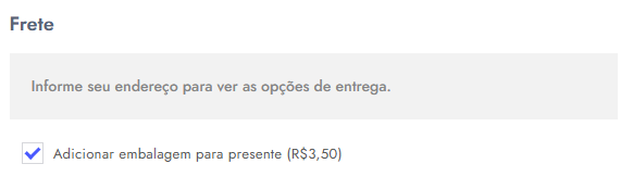 presente frete e prazos