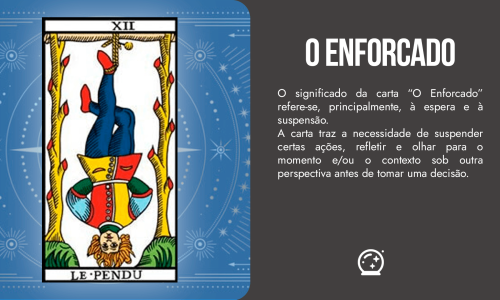 Carta “O Enforcado” do tarot de Marselha capa
